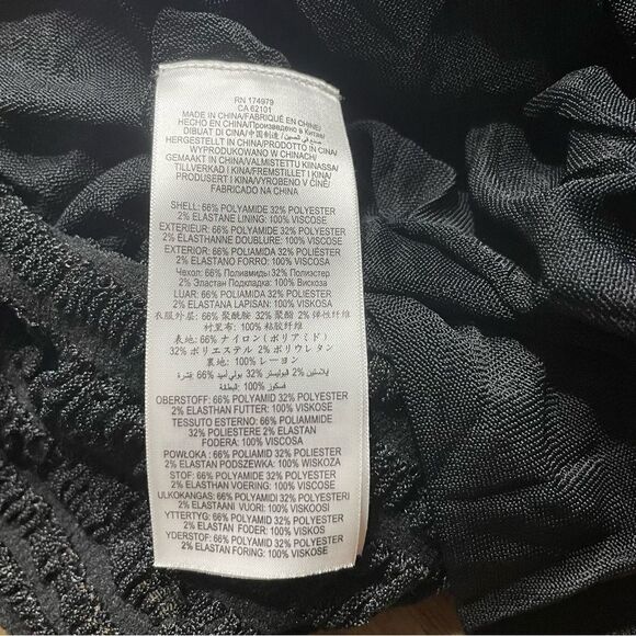 Hervé Léger Puckered Ruffle-Trim Mini Long Sleeve Cocktail Dress L - Picture 9 of 10